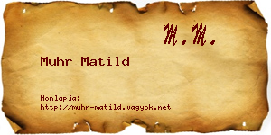 Muhr Matild névjegykártya